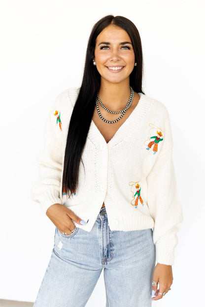 Rope ’Em In Cowboy Cardigan