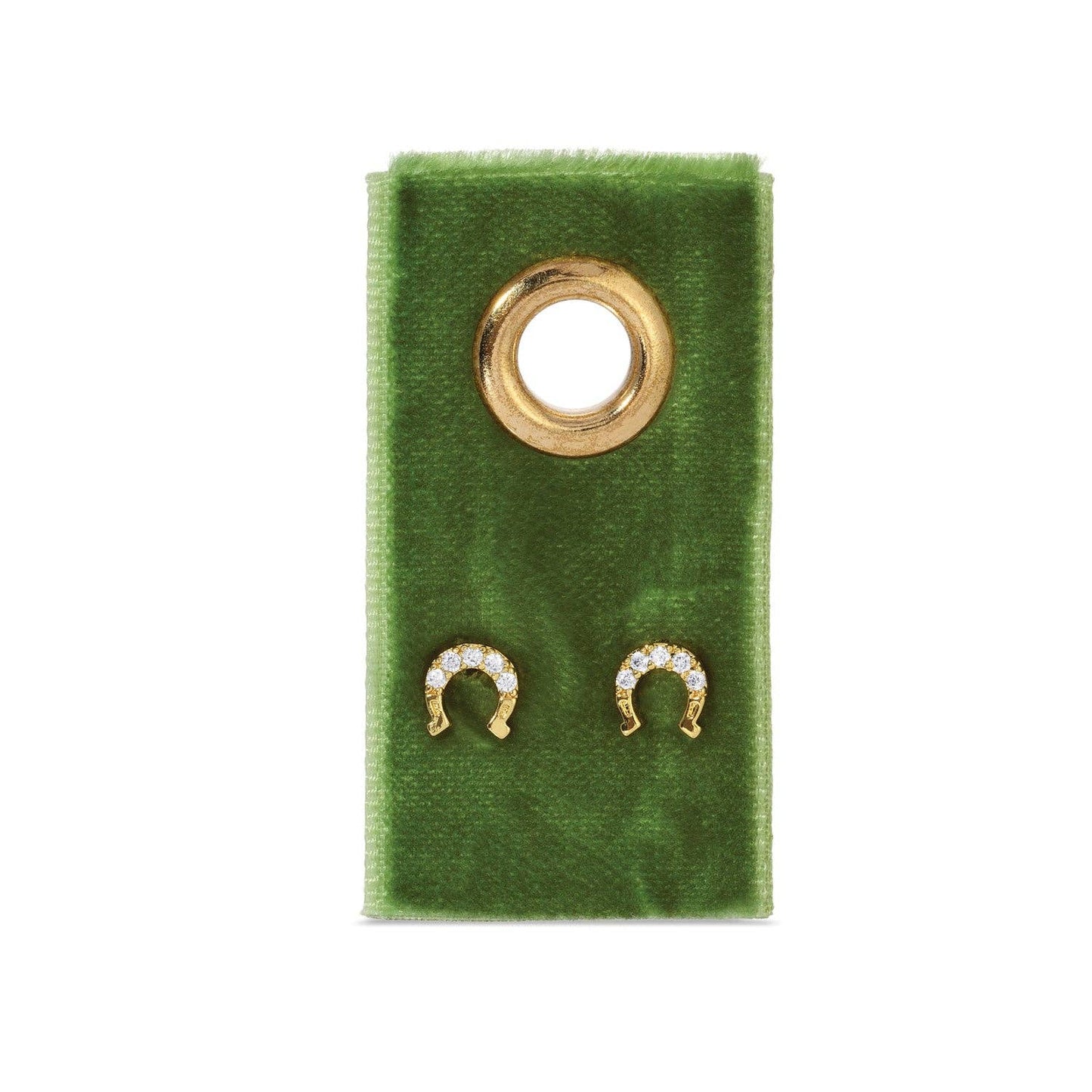 Lucky Charm Pavé Horseshoe Stud Earrings