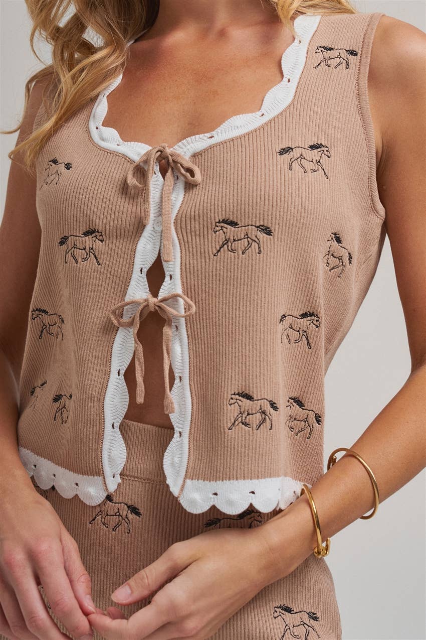Horse Haven Sweater Vest