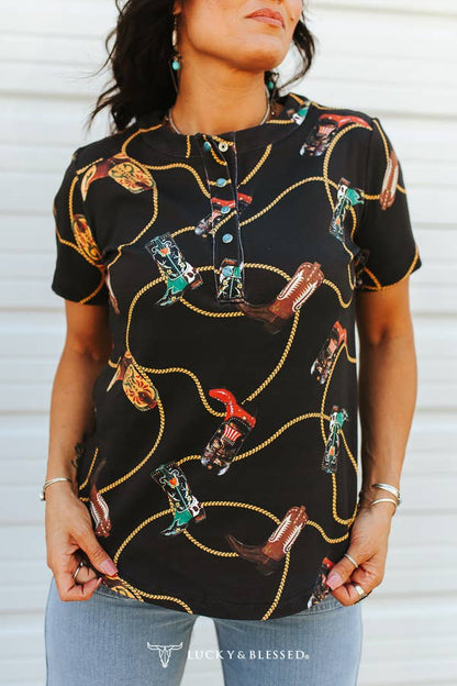 Boots & Ropes Snap Tee