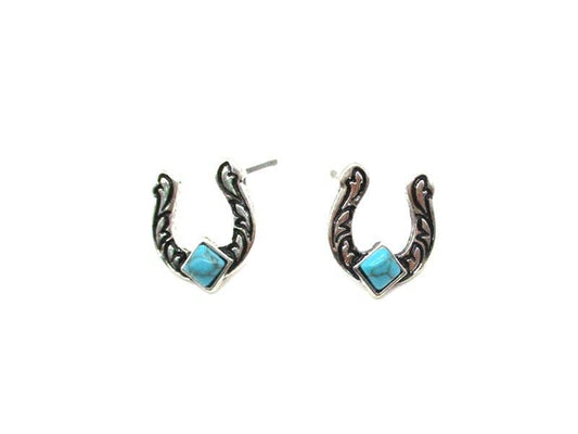 Lucky Spur Horseshoe Stud Earrings