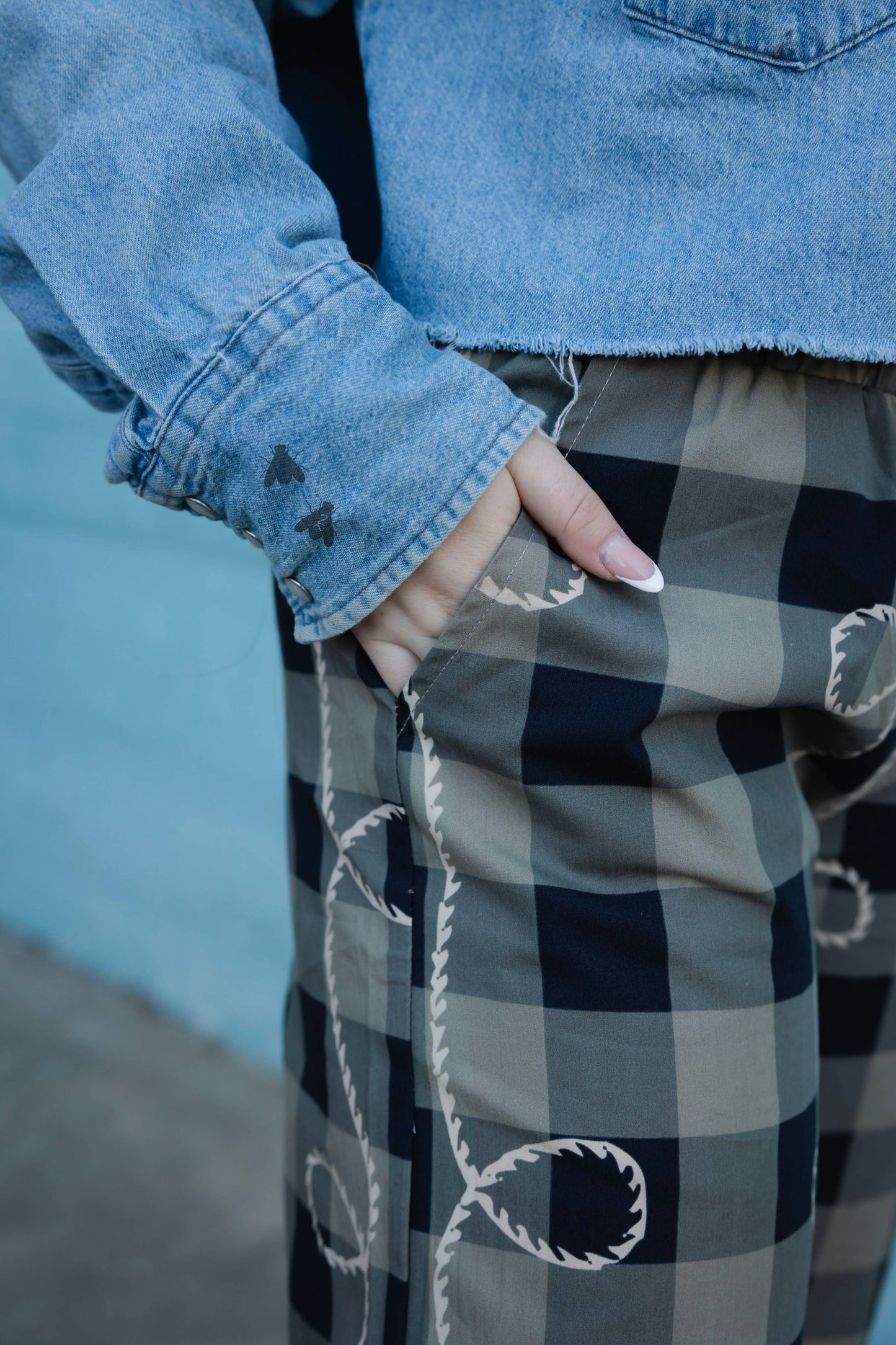 OFF THA TRACK ROPEY GINGHAM Pants