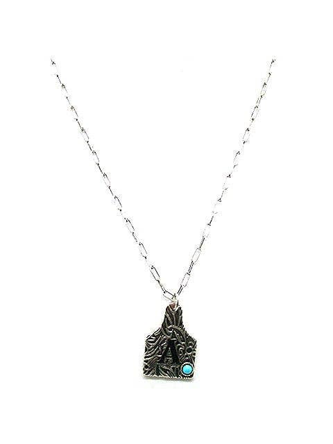 Ranch Initial Cattle Tag Necklace